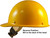Skullgard Cap Style With Swing Suspension Yellow - Swing Suspension in Reverse Position