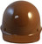 MSA Skullgard Cap Style Hard Hats - Ratchet Suspensions - Brown - Front View