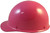 MSA Skullgard (LARGE SHELL) Cap Style Hard Hats with Ratchet Suspension - Hot Pink - Left Side View 
