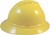 MSA Advance Full Brim Vented Hard hat with 4 point Ratchet Suspension Yellow - Right Side View