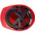 MSA Advance Vented Hard Hats with 6 Point Ratchet Suspensions - Red - Suspension Detail