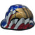 MSA V-Gard American Flag and 2 Eagles Hard Hats - Edge Left