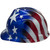 MSA V-Gard American Stars and Stripes Hard Hats - Left