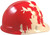 MSA V-Gard WHITE Shell Canadian Flag Hard Hats - Right Side View