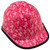 Cancer Awareness Pink Cap Style Hydro Dipped Hard Hats - Edge Oblique Right