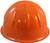 SkullBucket Aluminum Cap Style Hard Hats with Ratchet Suspensions - Hi Viz Orange - Back View