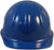 SkullBucket Aluminum Cap Style Hard Hats with Ratchet Suspensions - Blue - Front View