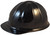 SkullBucket Aluminum Cap Style Hard Hats with Ratchet Suspensions - Black - Oblique View