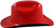 Outlaw Cowboy Hardhat with Ratchet Suspension Red - Right Side View