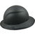 Actual Carbon Fiber Hard Hat with Protective Edging - Full Brim Matte Black  - Left View