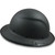Actual Carbon Fiber Hard Hat with Protective Edging - Full Brim Matte Black  - Right View