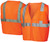 Pyramex Class 2 Self Extinguishing Mesh Hi-Vis Orange Safety Vests w/ Silver Stripes