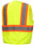 Pyramex Class 2 Self Extinguishing Hi-Vis Mesh Lime Safety Vests w/ Contrasting Stripes ~ Back View