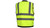 Pyramex Class 2 Hi-Vis Lime Safety Vests with Black Trim and 8 Pockets ~ Back view