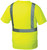 Pyramex Class 2 Hi-Vis Lime T-Shirts, 1 Pocket w/ Silver Stripes ~ Back View