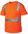 Pyramex Class 2 Hi-Vis Orange T-Shirts, 1 Pocket w/ Silver Stripes ~ Front View