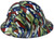 Texas Pride Full Brim Style Hydro Dipped Hard Hats - Left