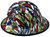 Texas Pride Full Brim Style Hydro Dipped Hard Hats - Left Edge