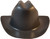 Outlaw Cowboy Hardhat with Ratchet Suspension Textured Gunmetal - Front View