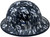 Thin Blue Line USA Flag and Skulls Hydro Dipped Hard Hats Full Brim Style  - Edge Left