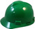 MSA Cap Style Small Hard Hats with Fas-Trac Suspensions Green - Oblique View