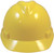 MSA Cap Style Small Hard Hats with Fas-Trac Suspensions Yellow - Front View 