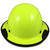 DAX Fiberglass Composite Hard Hat with Protective Edge - Full Brim High Vision Lime - Front View