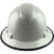 Pyramex Ridgeline Full Brim Style Hard Hat with Shiny White Graphite Pattern with Protective Edge - Front View