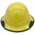 DAX Fiberglass Composite Hard Hat  Full Brim Yellow - Edge Front