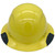 Actual Carbon Fiber Hard Hat - Full Brim Yellow - Front