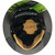 Actual Carbon Fiber Hard Hat - Full Brim Glossy Black and High Vision Lime - Underside and Suspension Detail