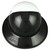 Actual Carbon Fiber Hard Hat with Protective Edge - Full Brim Glossy Black and White - Back View