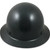 MSA Skullgard Full Brim Hard Hat with FasTrac III Ratchet Suspension - Textured Gunmetal Black - Front View