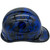 Blue Flames Design Cap Style Hydro Dipped Hard Hats - Edge Right