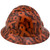 Orange Ribbon Style Full Brim Hydro Dipped Hard Hats - Oblique Right