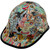 Vintage Pin Up Girls Cap Style Hydro Dipped Hard Hats - Edge Left Oblique