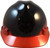 MSA V-Gard Cap Style Fire Design Hard Hats with One Touch Suspension - Front View