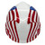 MSA USA Freedom Series Hard Hat with Dual American Flag on Both Sides Staz On - Back