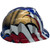 MSA USA Freedom Series Hard Hat Staz On  with American Flag and 2 Eagles - Right