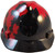 MSA Freedom Series Hard Hat with Black Shell, Canadian Flag - Staz On Suspension - Front View