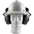 MSA Full Brim V-Guard Hard Hat with Earmuff Attachment - White