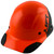 Actual Carbon Fiber Hard Hat - Cap Style Black and Hi Viz Orange - Oblique View
