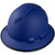 Pyramex Ridgeline Full Brim Style Hard Hat with Blue Graphite Pattern and Edging ~ Left Oblique View