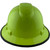 Pyramex Ridgeline Vented Lime Full Brim Style Hard Hat with Protective Edge Front