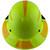 DAX Fiberglass Composite Hard Hat - Full Brim High-Viz Lime with Reflective Yellow Decal Kit Applied