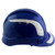 Pyramex Ridgeline Cap Style Hard Hats Blue with White Reflective Decals Applied