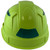 Pyramex Ridgeline Cap Style Hard Hats Lime with Green Reflective Decals Applied