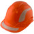 Pyramex Ridgeline Cap Style Hard Hats Orange with White Reflective Decals Applied