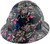 Flaming Dice Pink Design Full Brim Hydro Dipped Hard Hats