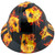 Flaming Aces Design Full Brim Hydro Dipped Hard Hats - Front